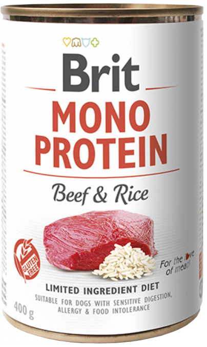 Brit Mono Protein Konservai Šunims Beef Rice