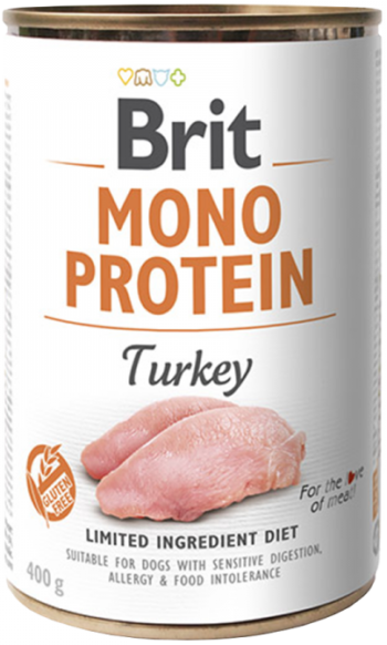 Brit care Mono Protein Turkey konservai šunims