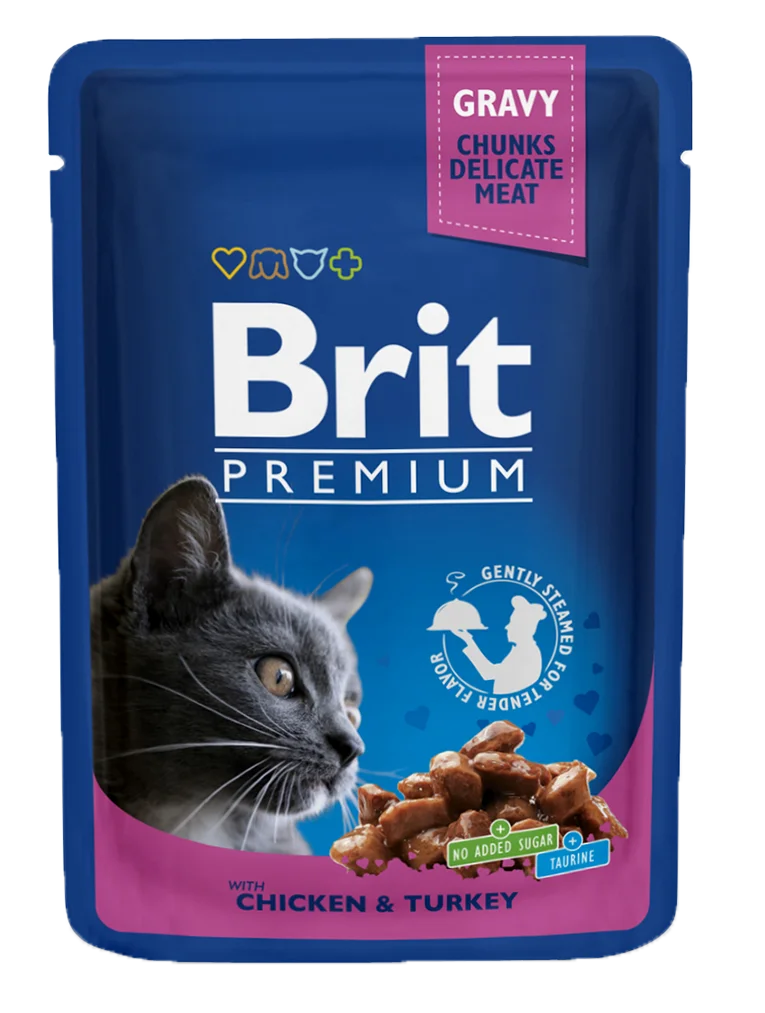 Brit Premium Konservai Katėms Chicken Turkey