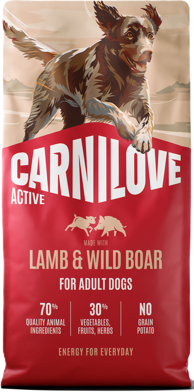 Carnilove Active Lamb&Wild Boar for Adult šunims 12kg