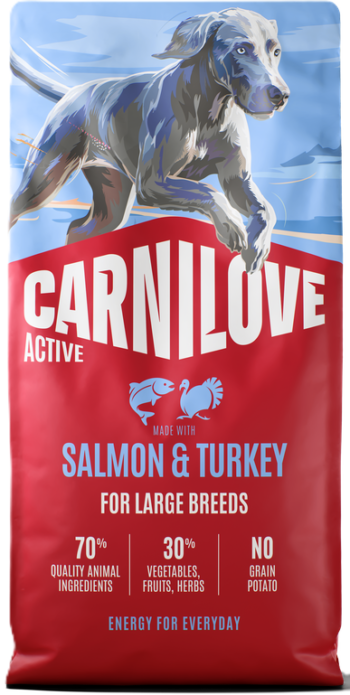 Carnilove Active Salmon&Turkey Adult LB sausas maistas šunims