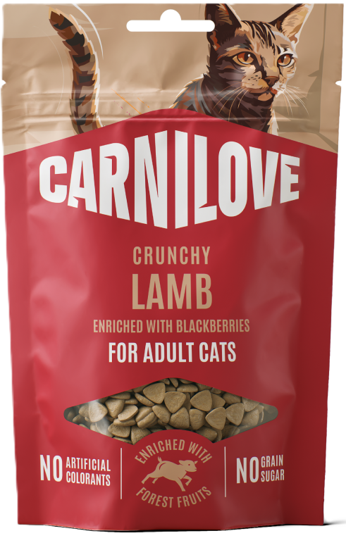 Carnilove Cat skanėstas Lamb with Blackberries skanėstai katėms
