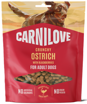 Carnilove Crunchy Ostrich with Blackberries skanėstai šunims