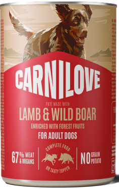 Carnilove Wild Meat Lamb&Wild Boar konservai šunims