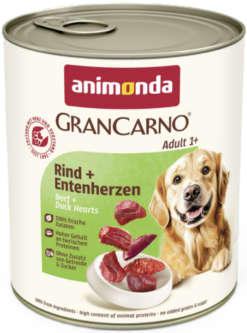 GranCarno Beef with Duck Hearts konservai šunims