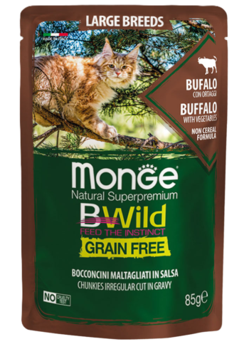 Monge BWILD Buffalo&Vegetables konservai katėms