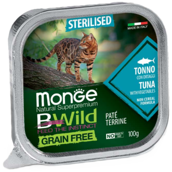 Monge BWILD Sterilized Tuna konservai katėms