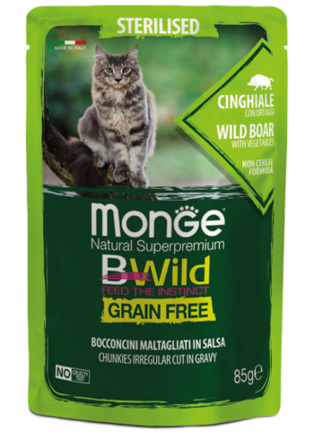 Monge BWILD Sterilised Wild Boar konservai katėms
